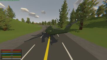 Back View of the Olive Attack Heli