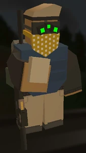 The Player holding Grape Juice.