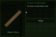 Кленовая палка (осмотр в инвентаре).