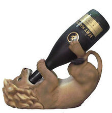 Lion chugging wine