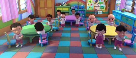 Tempat duduk murid-murid kelas Aman