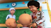 Kenangan Upin dan Ipin bersama Tun Dr. Siti Hasmah.
