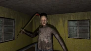 Grandpa hitting the player on the PC Version.