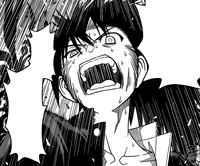 Touta suppressing his powers