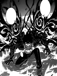 Touta corrupted by the power of Magia Erebea