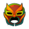 Huracan Clan Symbol- orange, green wresting mask