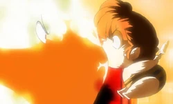 Ten lanzando fuego contra Ataru