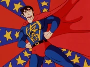 The Tomobiki Shopping Arcade Man dressed as Superman in Episode 46.