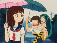 Now, oil is raining all over the world, and Ataru wants to be with Shinobu, but Shinobu already broke up with him. Lum is also holding on to Ataru.