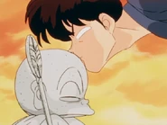 Cherry as a jizo statue in the Episode "Ranma and Kuno's... First Kiss"