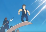 Megane as Luke Skywalker and Pagetti Rook the Weequay Alien from Return of the Jedi in Episode 89.