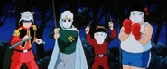 Lum's Stormtroopers dressed as Char Aznable of Gundam, Gekkō Kamen (Moonlight Mask) and Spock of Star Trek in Episode 61