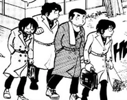 Chibi in the manga (far left)