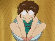 A dog transformed into Ataru in the Episode "Danger at the Tendo Dojo!"