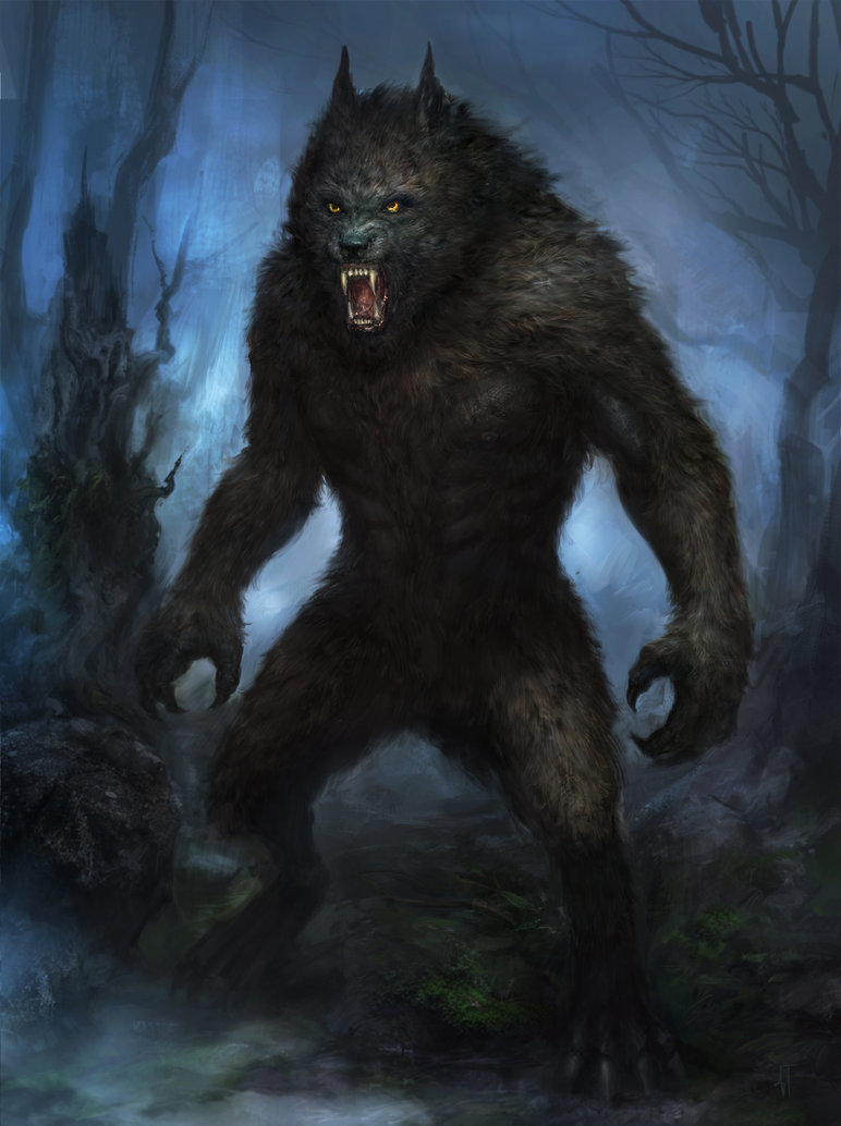 by A.J. Manzanedo - with Louis Klokow and Libby Sandusky. Werewolf art, Werewolf