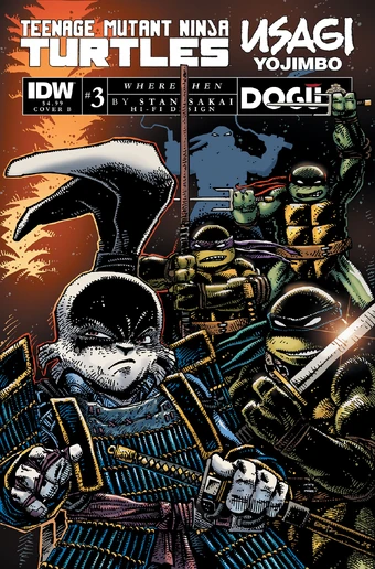 Teenage Mutant Ninja Turtles/Usagi Yojimbo WhereWhen No. 3