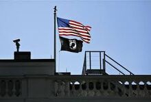 American and POW*MIA flag flying
