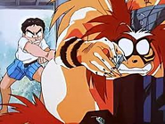 Ushio hitting Tora