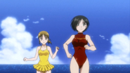 Asako and Mayuko at the beach