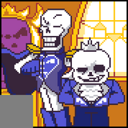 Prince Papyrus and his brother, King Sans.