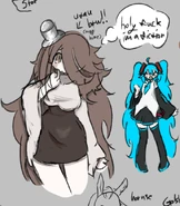 Colored sketch made in a Magma artjam drawn by the creator