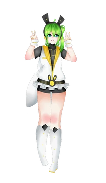 Kyuuki's latest official art, drawn by her creator, Catt