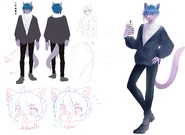 Illustration by ぱらぼ. Casual Design Reference Sheet.