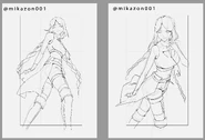 Taiyoukei Erika Sketches by @mikazon001 (vgen)