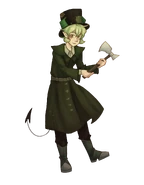 Emerald cosplaying Raskolnikov