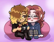 Gabriel with Ronnie.png (1.65 MB) Artwork by KristalKitsuneDesigns