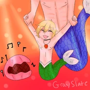 Ilari and Poseidon for MerMay Day 14 by GraySlate