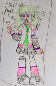 Nanika's drawing of herself as an UTAU/VOCALOID