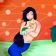 Poseidon with Ilari for MerMay Day 19 by GraySlate