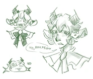 sketch (text: "ew, you're stinky")