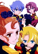 With other Black Rose Saga duelists.