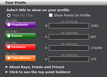 Points widget