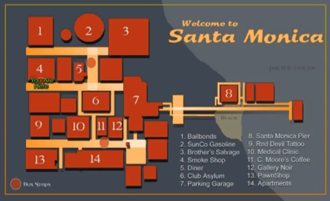 Santa monica map