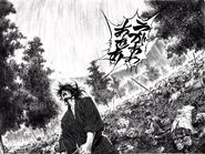 Musashi gets hit with crossbow spear during the Battle of Sekighara