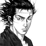 Young Musashi with forehead scar