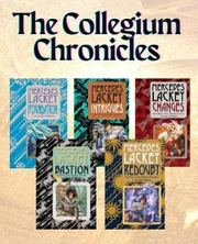 Publisher's image for the Collegium Chronicles series showing the print book covers
