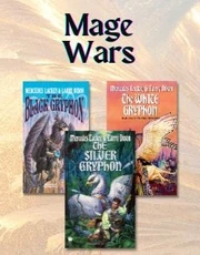 Publisher's image for the Mage Wars series showing the print book covers