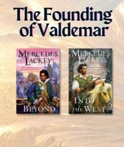 Publisher's image for the Founding of Valdemar series showing the print book covers