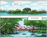 Území Říčního klanu v lese