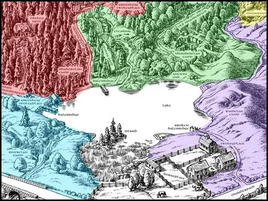 Říční klan má území modře