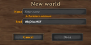 New world dialog