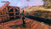 A player building a house