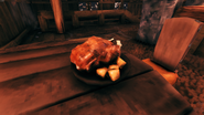 Honey glazed chicken on table