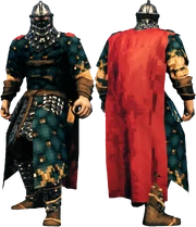 A complete Padded armor set.