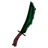 Black metal knife