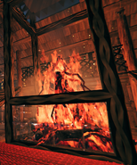 Bonfire in home